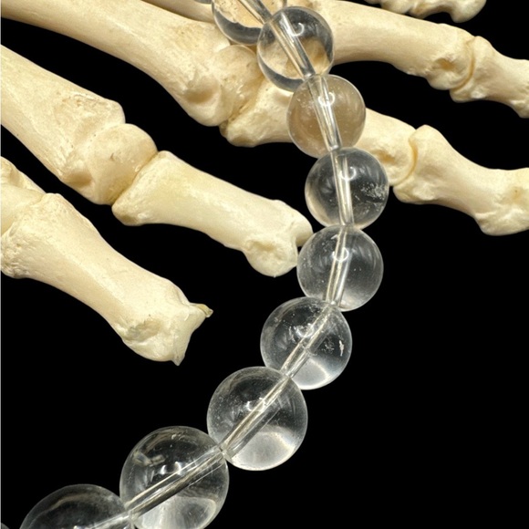 Vintage Art Deco Sterling Silver Rock Crystal Pool Of Light Orb Necklace 18” - Picture 2 of 4